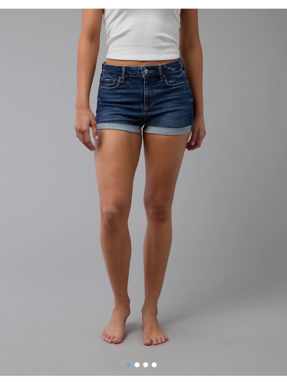 American Eagle Outfitters Women's Dark Blue Denim Shorts